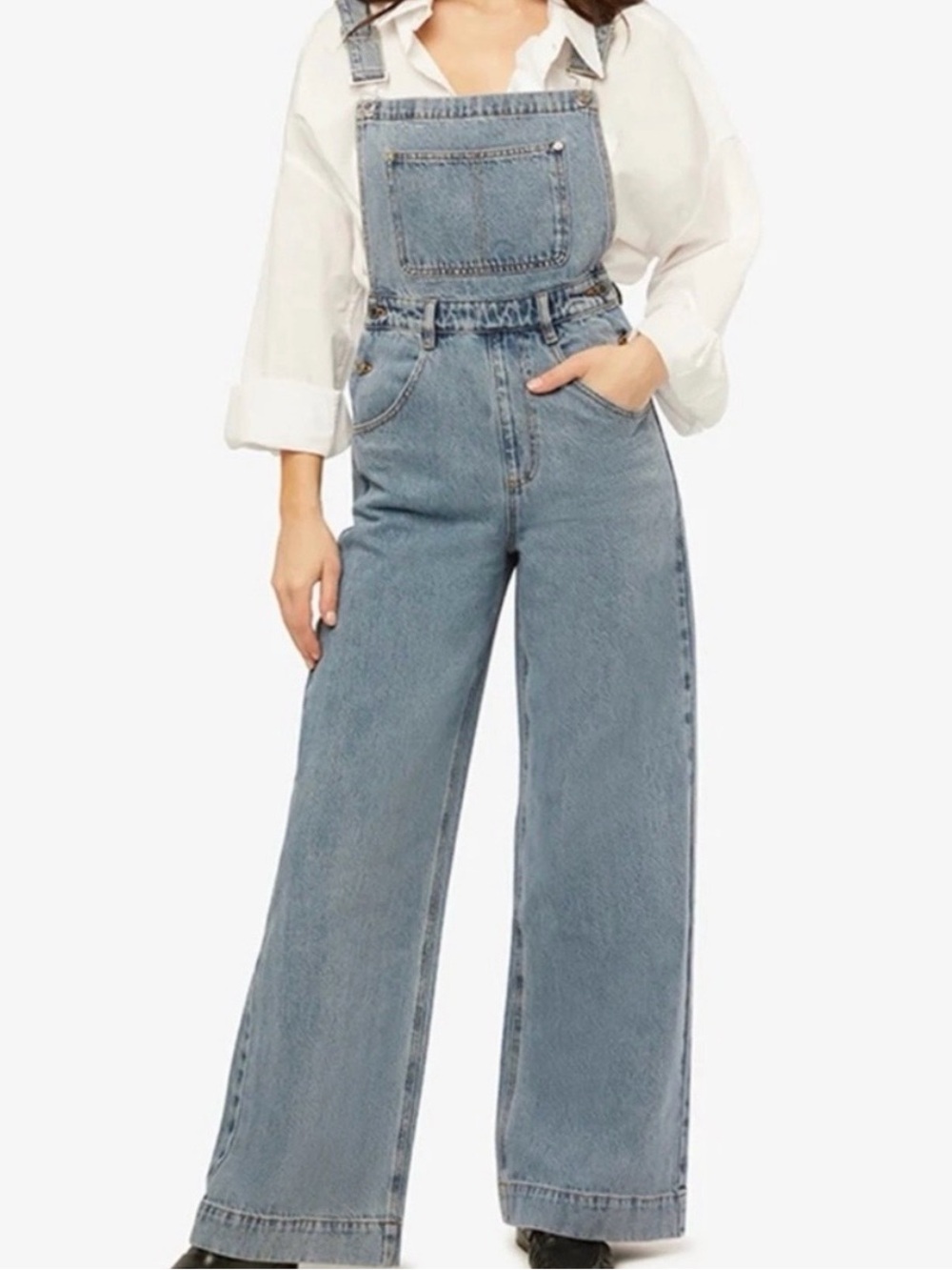 WeWoreWhat Light Blue Denim Overalls